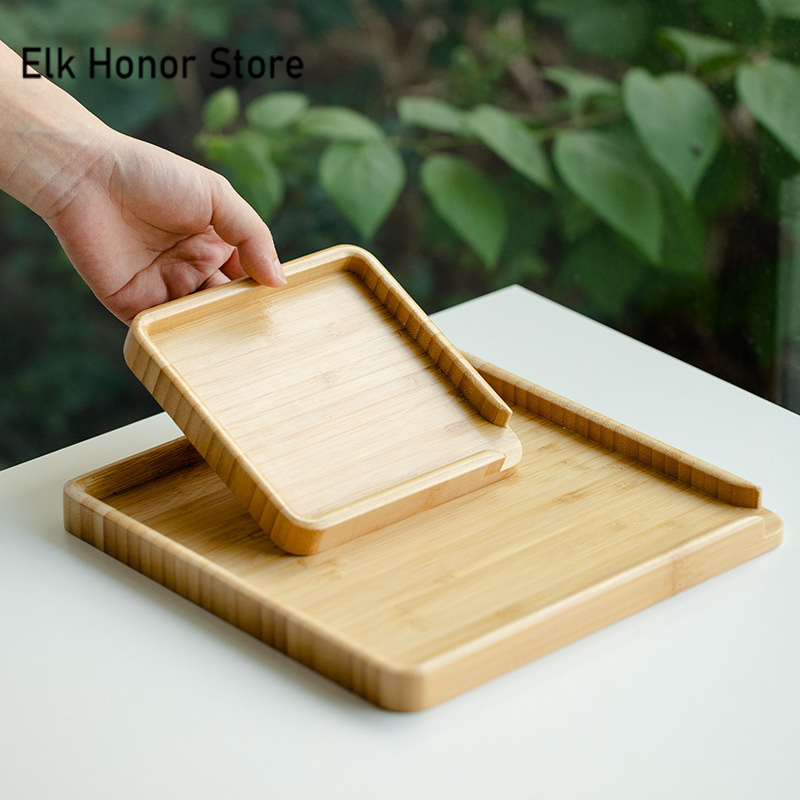 Chinese Bamboo Food Tray Puer  - Bonsai Garden For Home ulasan dan harga