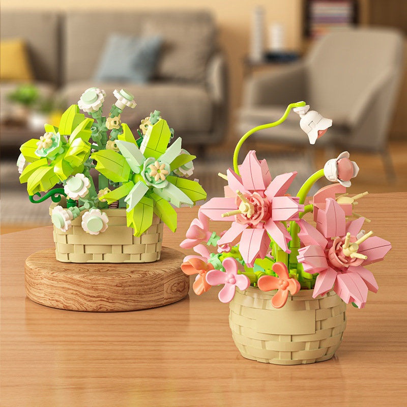 DIY MOC Potted Rose Sunflower  - Bonsai Garden Experts ulasan dan harga