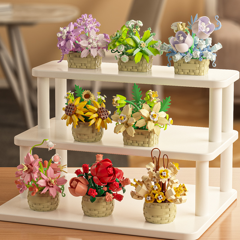 DIY MOC Potted Rose Sunflower  - Bonsai Garden Experts ulasan dan harga