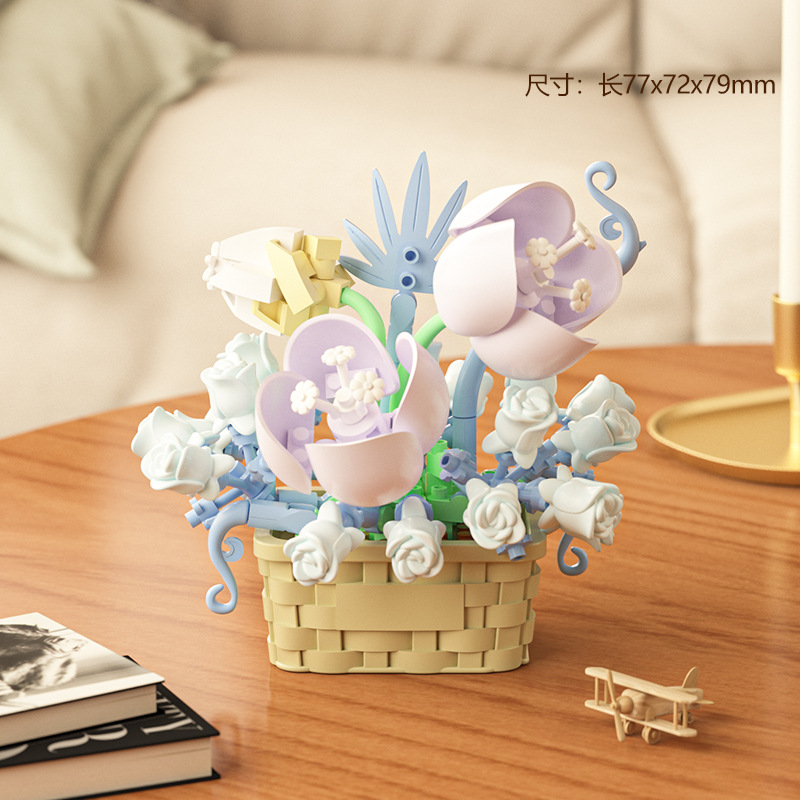 DIY MOC Potted Rose Sunflower  - Bonsai Garden Experts ulasan dan harga