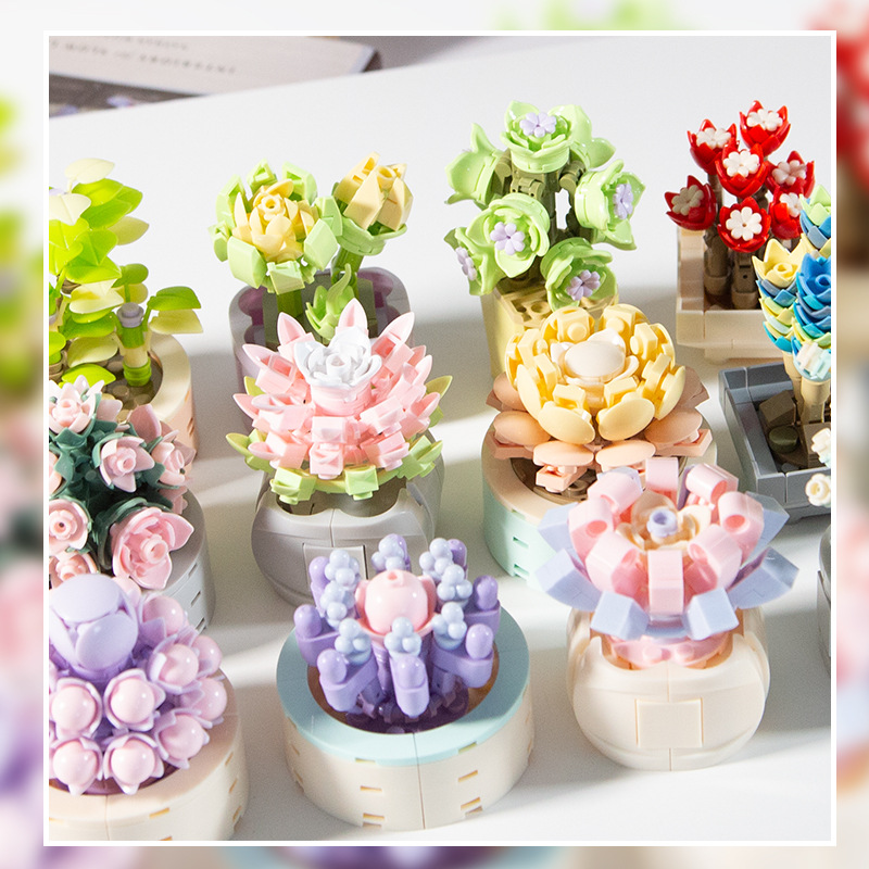 DIY MOC Potted Plants Succulen - Bonsai Garden Experts ulasan dan harga