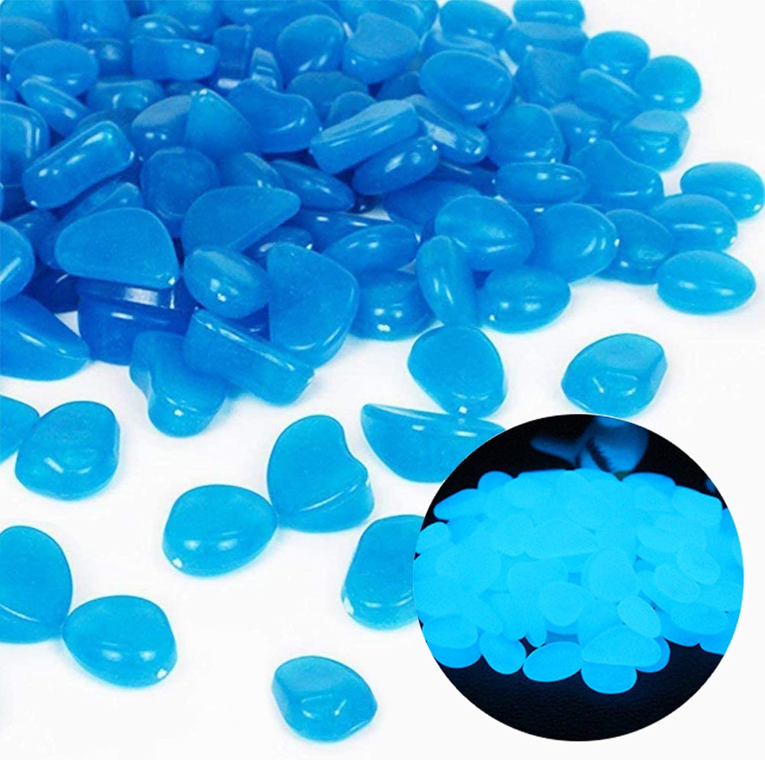 Fish Tank Rocks Glow Blue Pebb - Bonsai Garden Zen ulasan dan harga