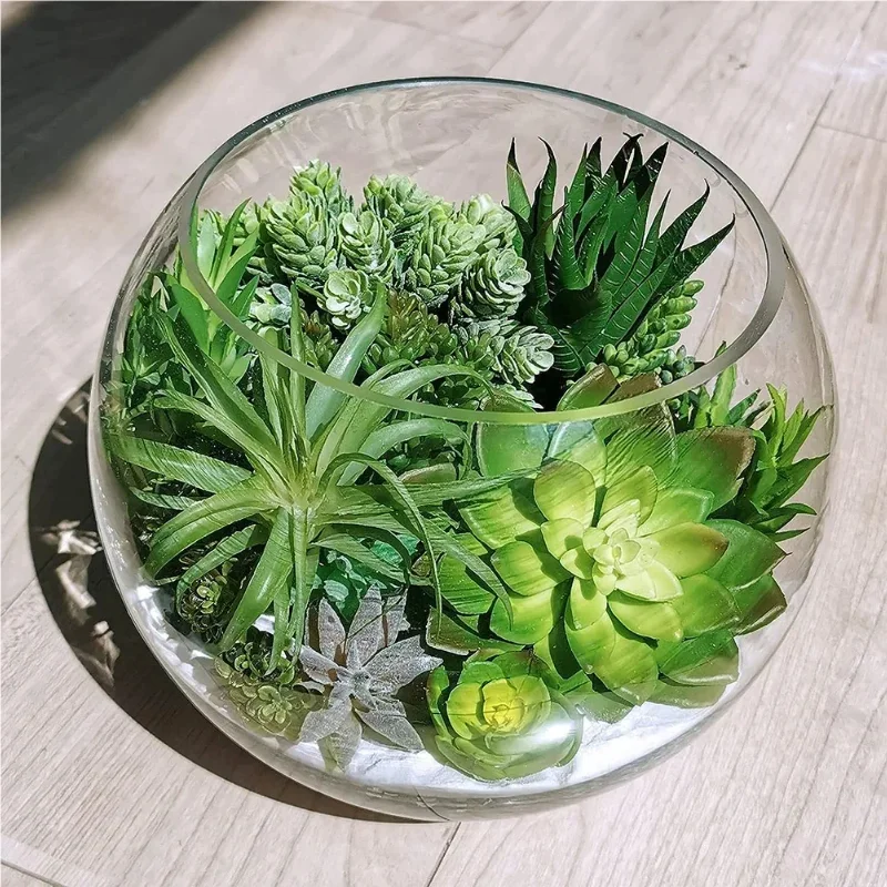 10/20Pcs PVC Succulents Plants - Bonsai Garden For Home ulasan dan harga